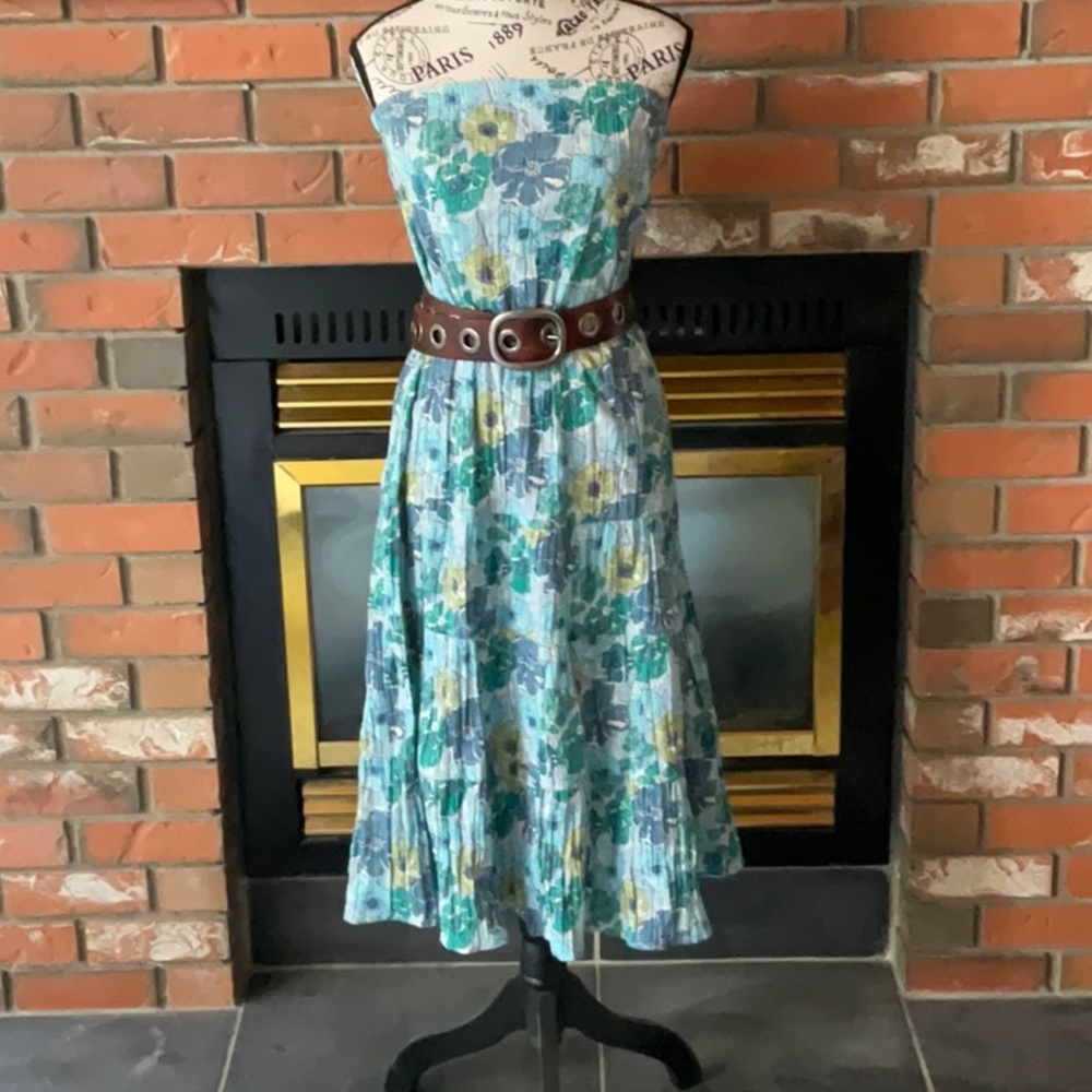 Sweet Chemise Floral Strapless Dress